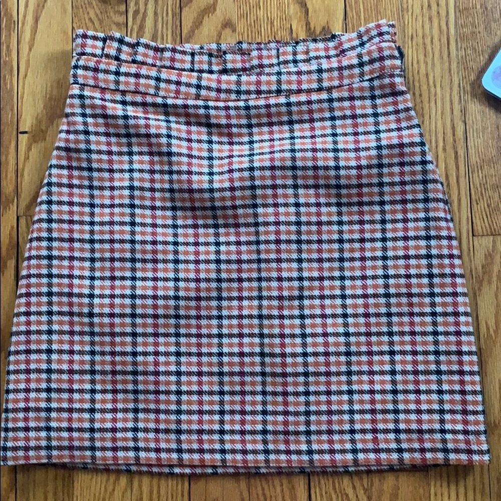 Plaid Pencil Skirt